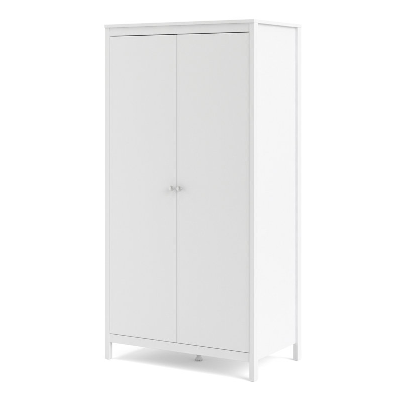 Cynsere 2 Door Manufactured Wood Wardrobe, White