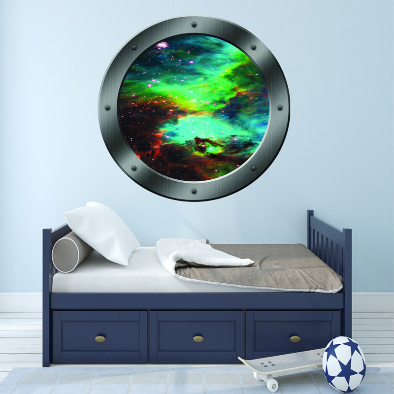 Décalcomanie murale space hublot Steck, H 20 po x l 20 po