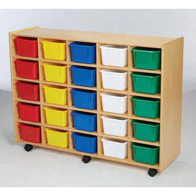 Mobile Compartment Cubby with Trays