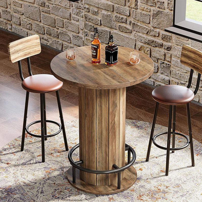 Table bistro avec repose-pieds 31,51 po x 39,37 po