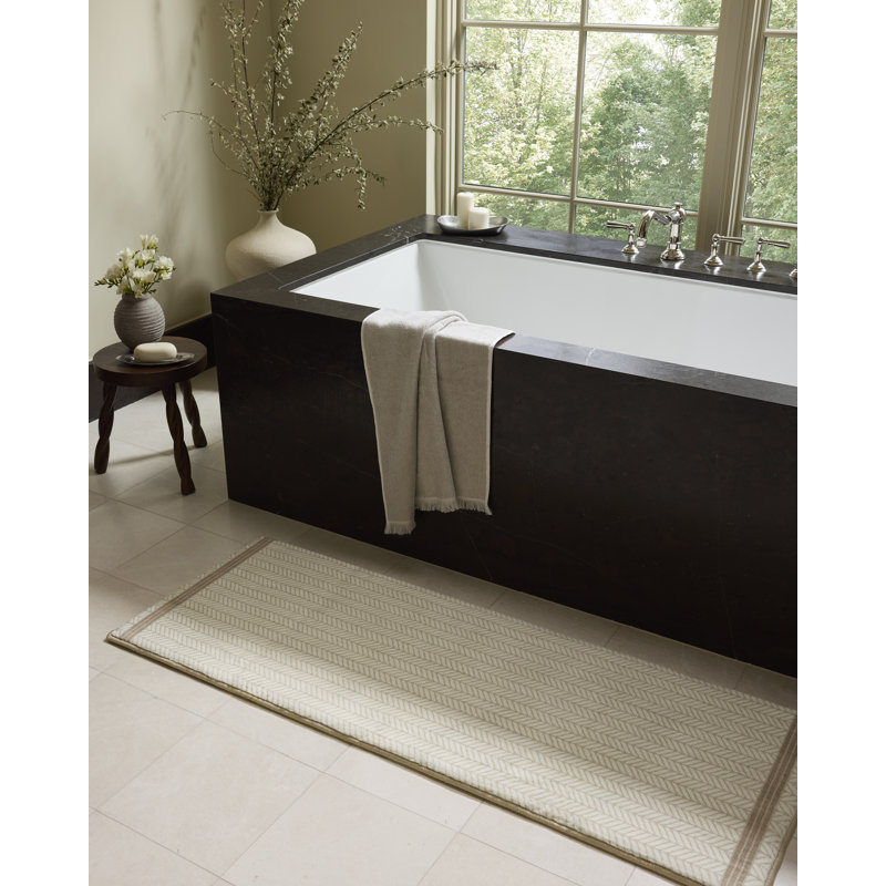 Marvin Bath Mat, 1'-9" x 5', Ivory / Neutral