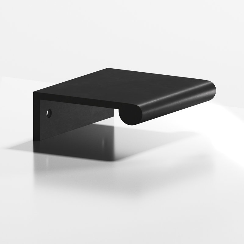 Edge Finger Pull, Matte Satin Black, 3''