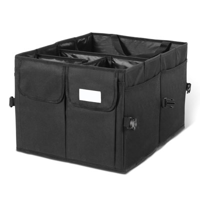 60L Large Capacity Trunk Organizer for Car Foldable Multi-Compartment Storage with Waterproof Oxford Fabric