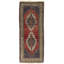 Tapis tribal turc rétro fait à la main. Tapis oriental unique en son genre
