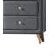 Commode en tissu gris clair