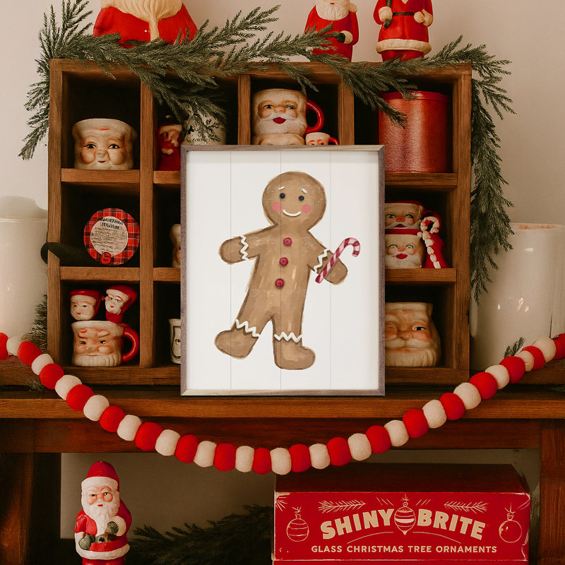 Bonhomme de pain d'épice de Noël, H 20 po x l 16 po