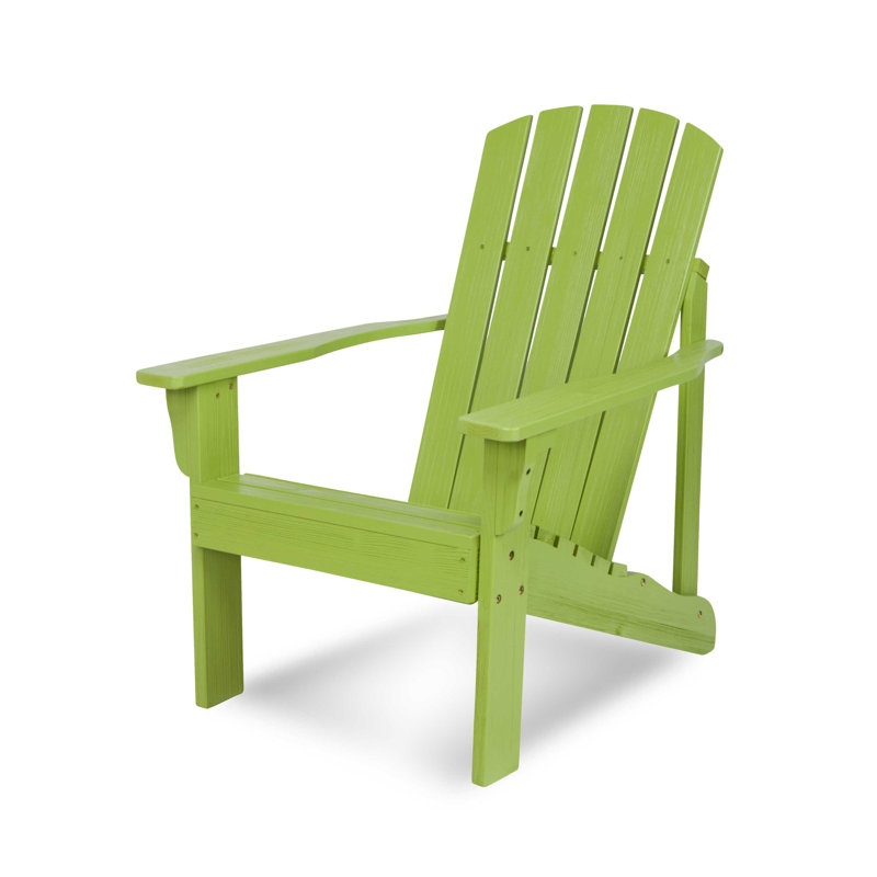 Chaise Adirondack en bois massif Grandview, Vert citron