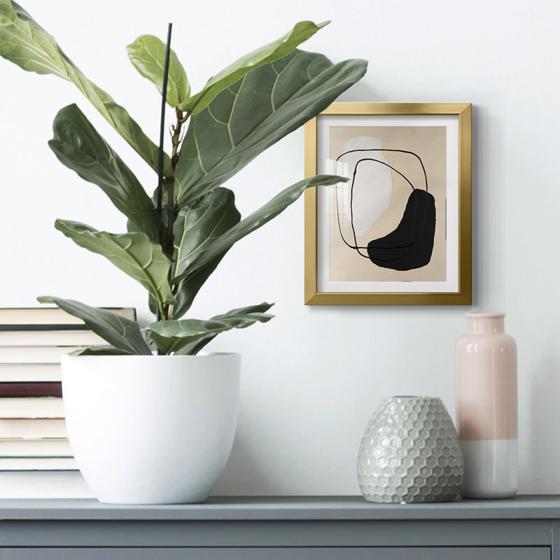 Avant Mod I -Framed Print, 28.5" H x 20.5" W, Gold