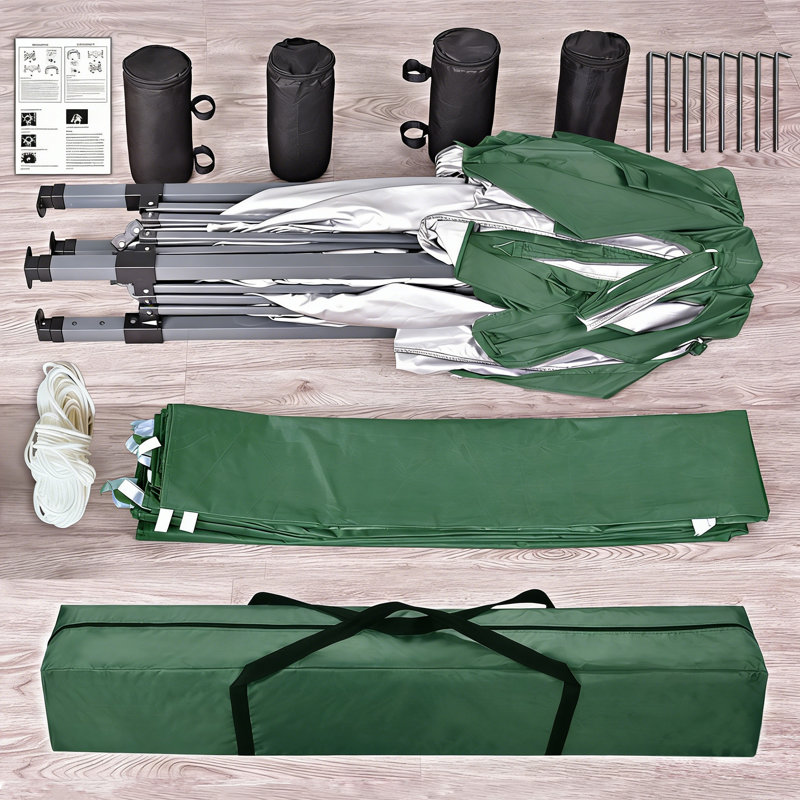 Jarrow 3m x 3m Steel Pop-Up Gazebo, Green