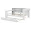 Lit plateforme en bois avec tablettes de rangement, lit gigogne, station de charge, DEL, bureau et tête de lit tapissier-1959233514