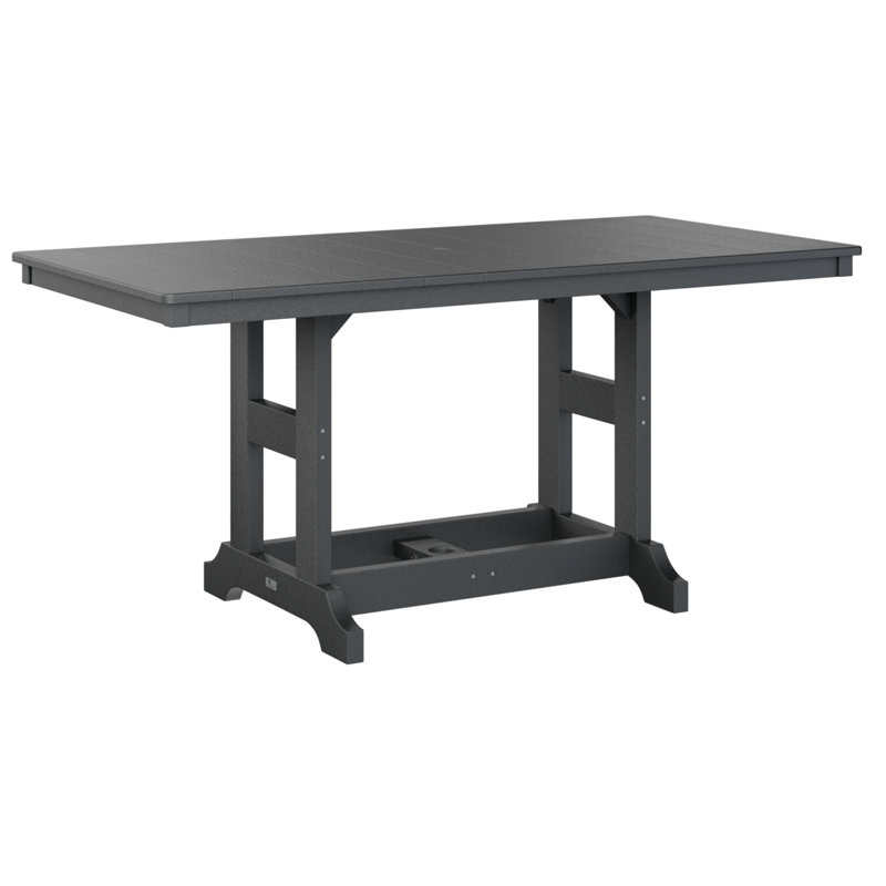Table de salle à manger rectangulaire Berlin Garden, H 35,5 po x l 66 po x P 33 po, Noir