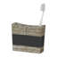 Porte-brosse à dents Oneita | Support compact à fentes multiples pour brosses à dents, rasoirs et accessoires de maquillage |  Élégant, durable et facile à nettoyer | Pierre