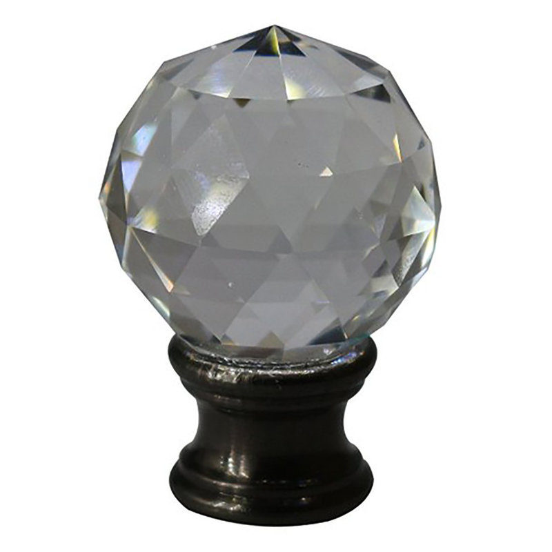 Faîteau de lampe en cristal Koert, Noir
