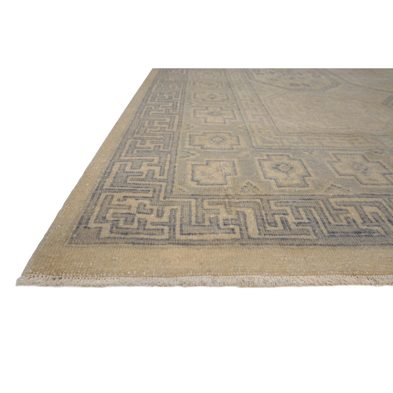 Tapis ivoire en laine noué à la main Prestige Prestige, Rectangulaire 8 pi x 10 pi