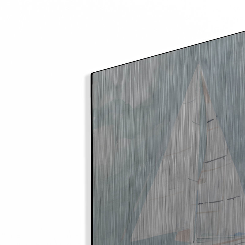 «Soft Sailboat 1» par Emma Scarvey, art mural en métal, H 16 po x l 12 po