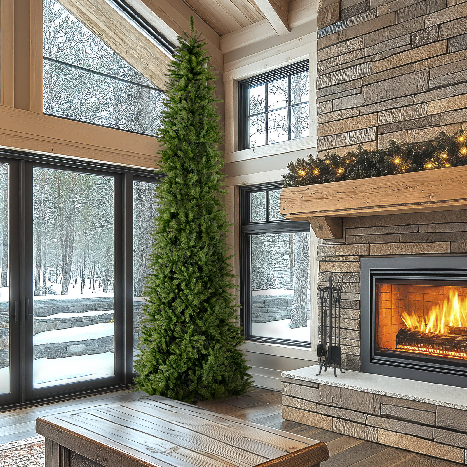 The Holiday Aisle® Kingswood Fir Pencil Tree, 12' H