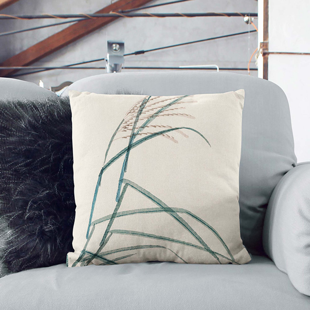 Grass by Kono Bairei Cushion with Filling