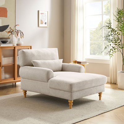 Jazier Upholstered Chaise Lounge with Adjustable Backrest