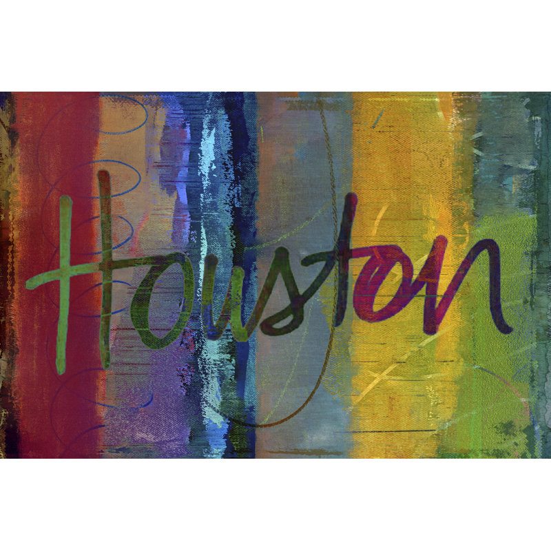 Abstract Houston - Painting, 81cm H x 122cm W, Wrapped Canvas