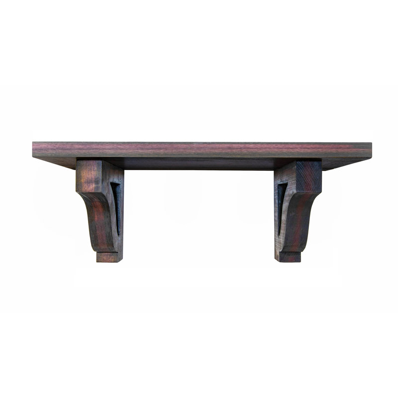 1" Shelves/W Corbels, 8" H x 38" W x 6" D