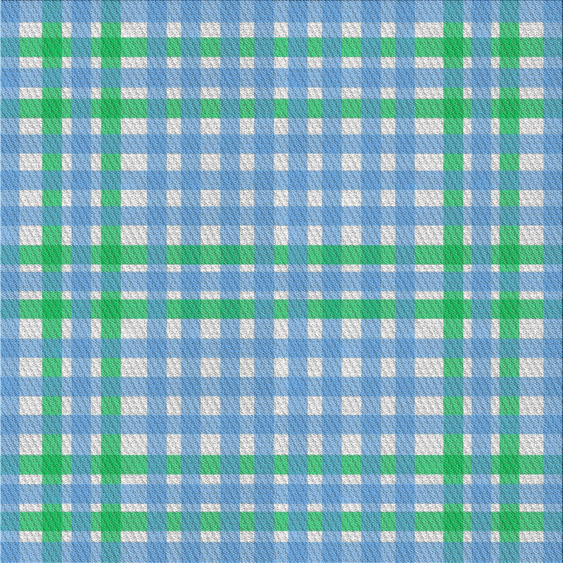 Tapis bleu/vert à motifs, Carré 4 pi