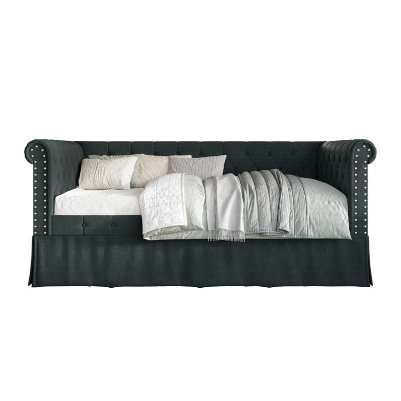 Lit de jour avec couchette Knolan, Gris anthracite
