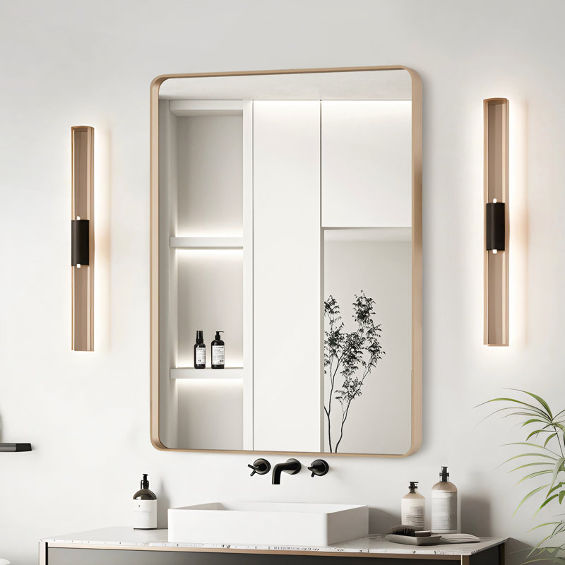 Miroir de salle de bain, Argent argent, Verticale, 20 po x 30 po