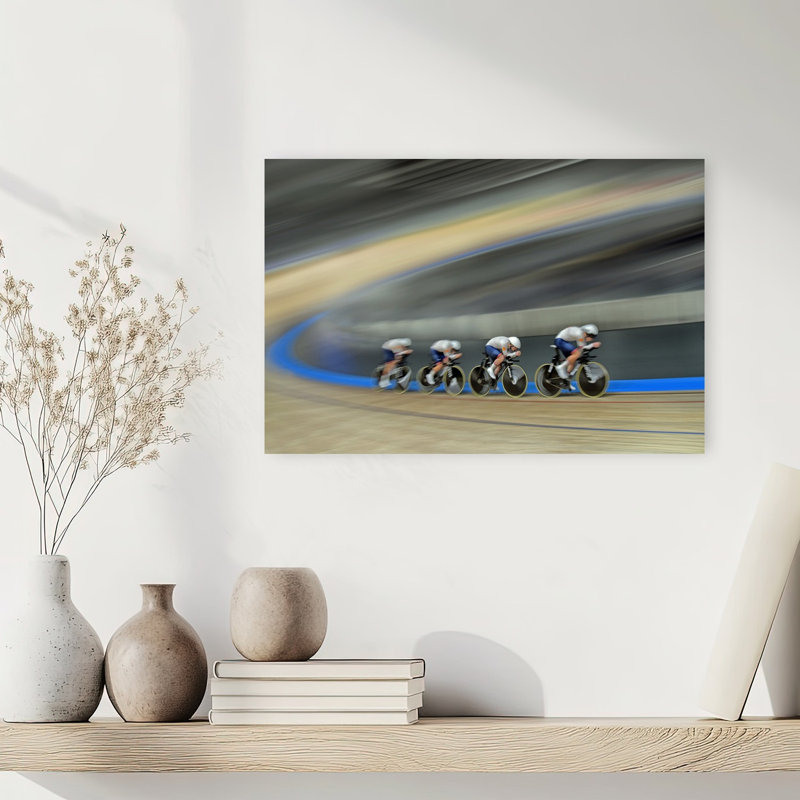 Velodrome Contemporary Horse Wall Art Print, 12" H x 18" W