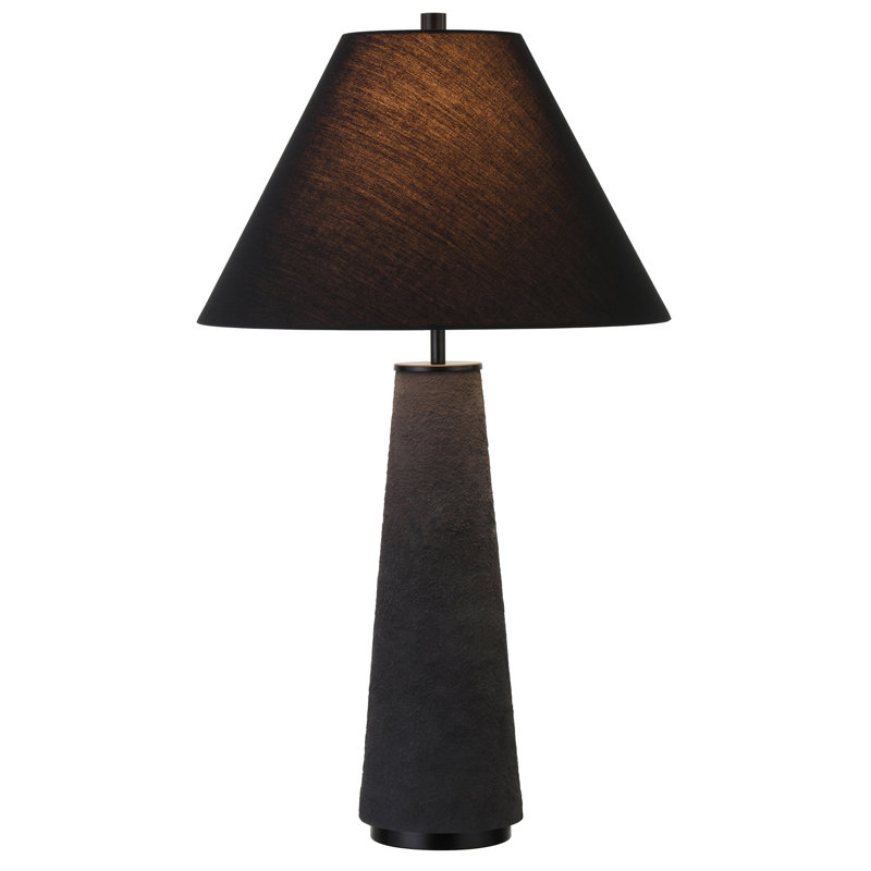 Ceramic Table Lamp, Matte Black