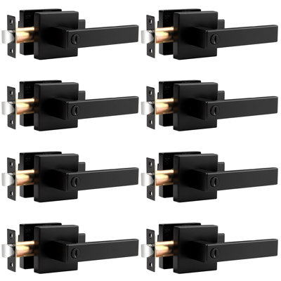 Heavy Duty Privacy Door Lever Keyless Lock with Square Rosette