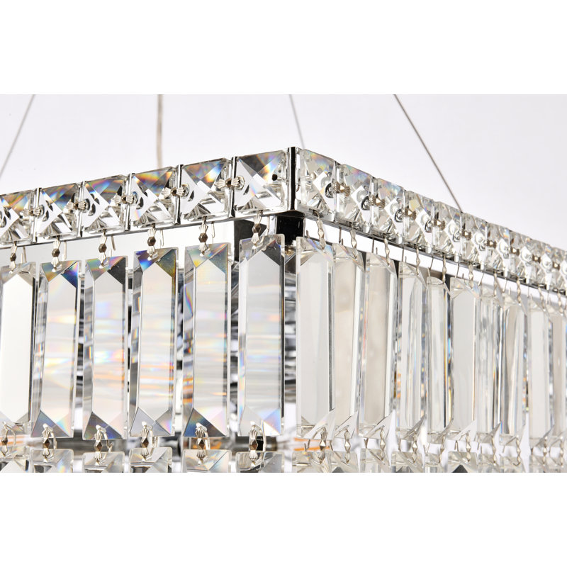 Lustre Moret, Noir, H 7,5 po x l 20 po x P 10 po