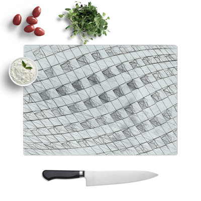 Tempered Glass Architecture Sketch Vol.12 Chopping Board