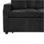 Canapé-lit modulaire en forme de L Canapé modulaire rembourré en L de 81,9 po avec canapé-lit et compartiment de rangement caché pour le salon, noir-769701982