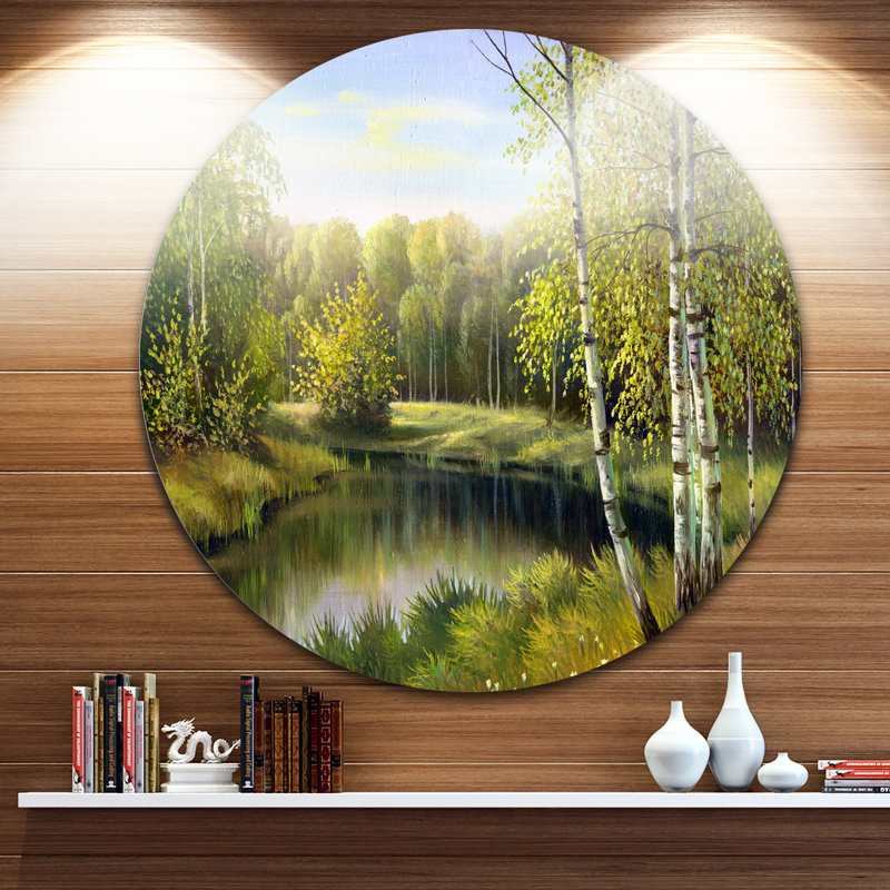 «Quiet Autumn River», reproduction d'art, H 16 po x l 32 po x P 1 po, Toile avec cadre flottant noir