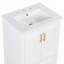 Meuble-lavabo de 24 po avec portes à fermeture en douceur, tiroir rabattable et rangement intégré pour un rangement élégant-118401383