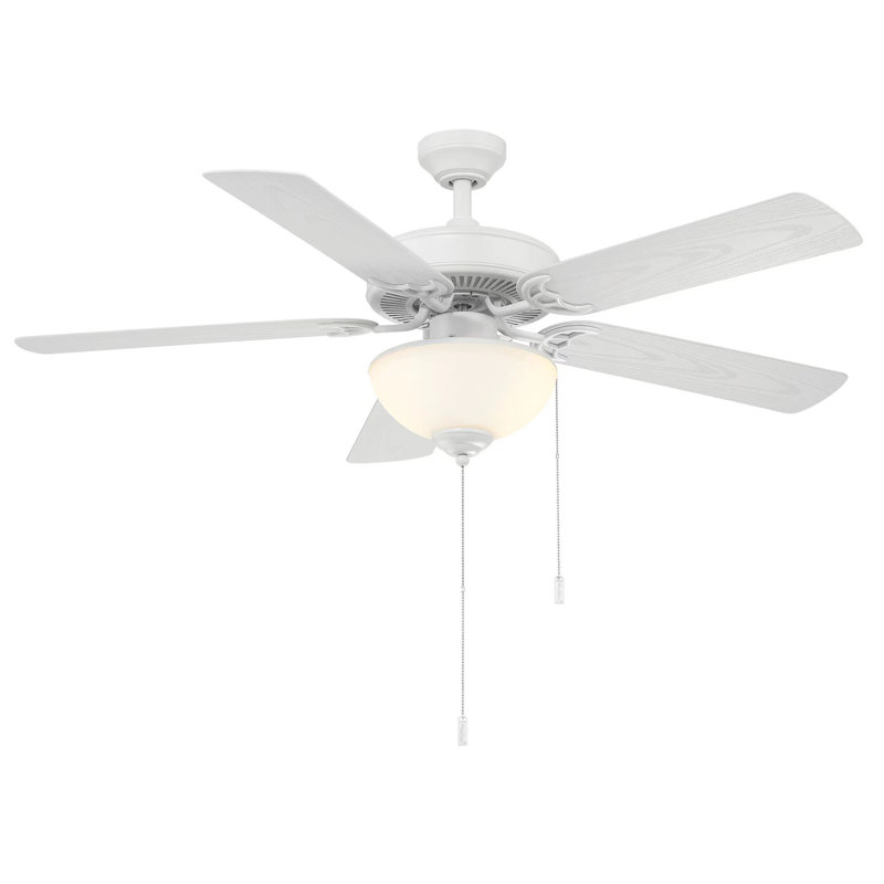 Besjan Ceiling Fan with Light Kit, Matte Black