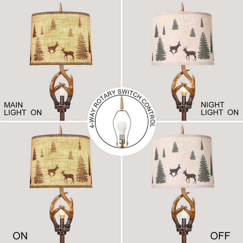Lampe sur pied traditionnelle 63,27 po Dahmen
