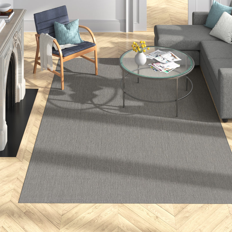 Thalia Flatweave Indoor/Outdoor Grey Rug, Rectangle 120 x 170cm