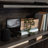 Wood Hutch With Glass Doors, Brown-1037814008