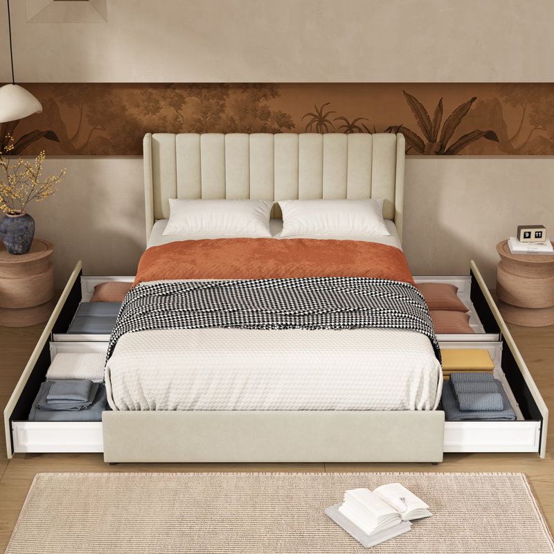 Jeilyn Upholstered Platform Bed with Storage
