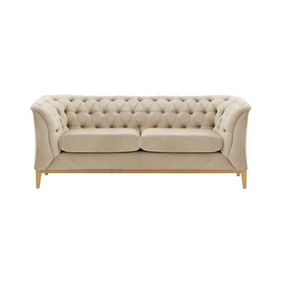 Chesterfield Modern 2 Seater Sofa Wood