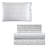 Aeropostale 6 Piece Premium All Season Microfiber Sheet Set, 4 Pillow Cases, 1 Fitted Sheet, 1 Flat Sheet, Fits Mattresses up to 16” Deep, Full Size, White-122810230-122810225