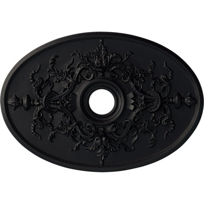 Médaillon de plafond Alexa Endurathane, l 30 3/4 po x H 21/14 po x P 3 7/8 po x P 1 5/8 po (convient aux auvents jusqu'à 5 5/8 po), fini gris acier peint à la main