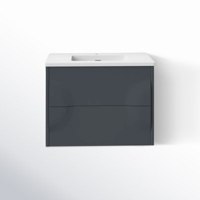 Armande 30'' Plywood Single Bathroom Vanity with Solid Surface Top