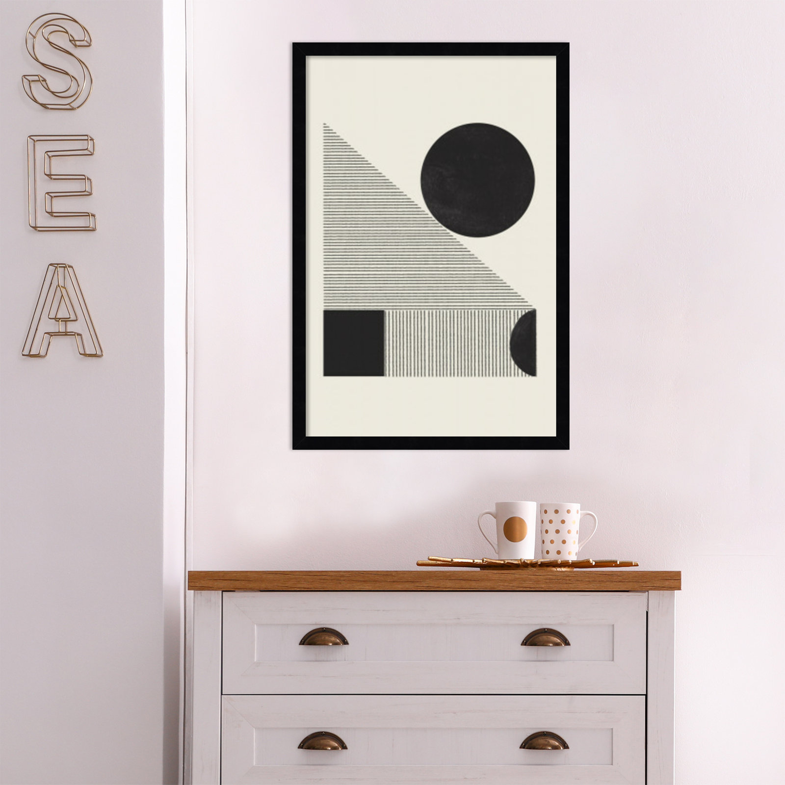 Composition IX by Miuus Studio, Black Framed, 17" W x 25" H