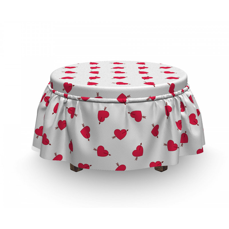 Housse pour repose-pieds hearts love love