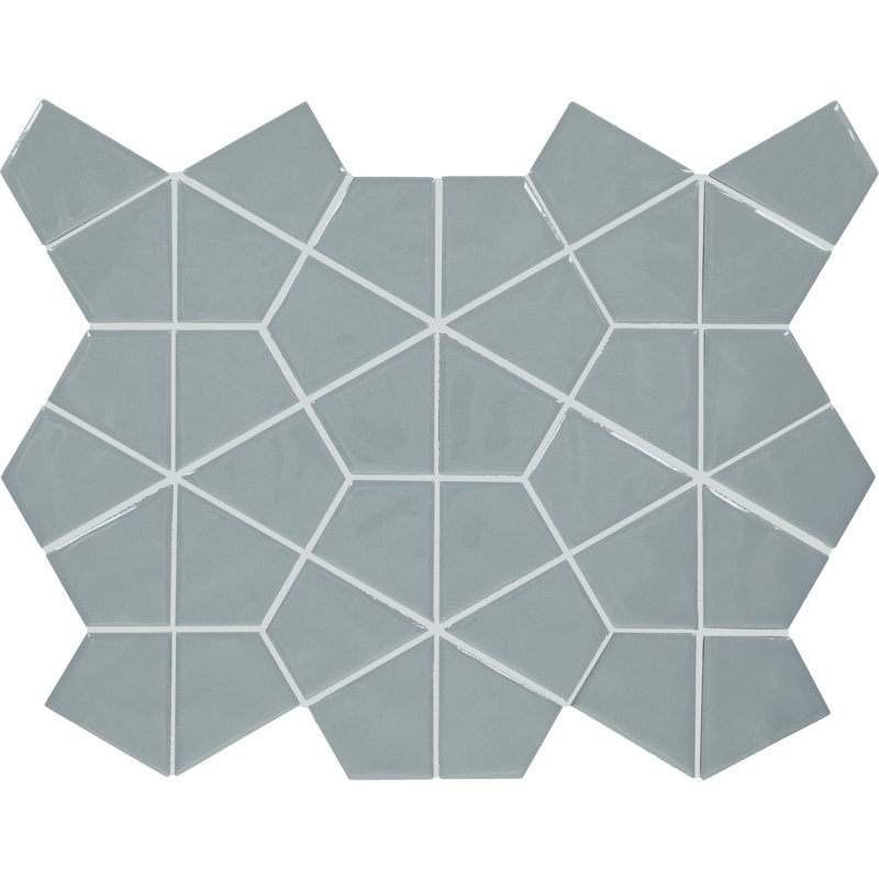 Daltile Revalia Remix 6 x 6 Kaleidoscope Mosaic Tile (10 PCS Per Carton) (10.00 SQFT Per Carton), Kaleidoscope Gray