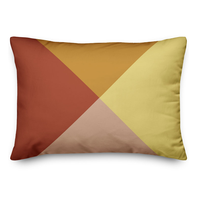  Coussin intérieur / extérieur géométrique, Brun / Beige / Pêche