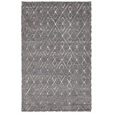 Catalina Hand Knotted Cotton Geometric Area Rug in Blue