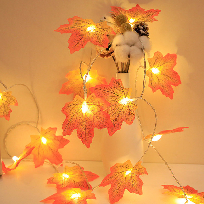 Iorwerth Fairy String Light Fall Decor Maple Leaf Garland String Lights for Home Decor